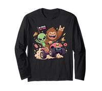 Alien Bigfoot No' Rules Just Vibes Funny Cryptid Manga Larga