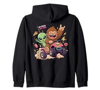 Alien Bigfoot No' Rules Just Vibes Funny Cryptid Sudadera con Capucha