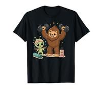 Alien Bigfoot Stay Weird Funny Workout Friends Camiseta