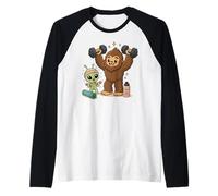 Alien Bigfoot Stay Weird Funny Workout Friends Camiseta Manga Raglan