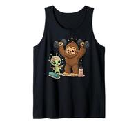 Alien Bigfoot Stay Weird Funny Workout Friends Camiseta sin Mangas