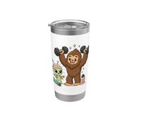Alien Bigfoot Stay Weird Funny Workout Friends Vaso térmico de acero inoxidable de doble pared