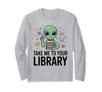 Alien Book Lover Llévame a tu Biblioteca Lectura de Ciencia ficción Manga Larga