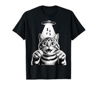 Alien Cat Selfie UFO Gifts Men Women Graphic Tees Funny Cat Camiseta
