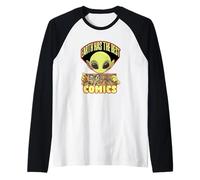 Alien Comic Book Collector Lector de novelas gráficas Camiseta Manga Raglan