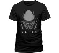 Alien Covenant Logo & Xenomorph Printed Black T-Shirt Men's T-Shirt Black XXL