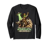 Alien Cowboy Bull Riding Rodeo OVNI Western Sci-Fi Funny Manga Larga