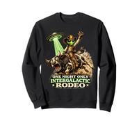 Alien Cowboy Bull Riding Rodeo OVNI Western Sci-Fi Funny Sudadera