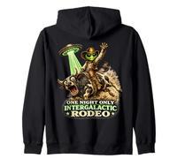 Alien Cowboy Bull Riding Rodeo OVNI Western Sci-Fi Funny Sudadera con Capucha