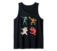 Alien Dabbing Bigfoot Unicornio Loch Ness - Cryptids divertidos Camiseta sin Mangas