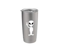 Alien Disclosre/OVNI o UAP Peace Sign Crop Circle Design Vaso térmico de acero inoxidable de doble pared