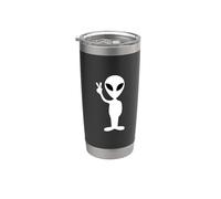 Alien Disclosre/OVNI o UAP Peace Sign Crop Circle Design Vaso térmico de acero inoxidable de doble pared