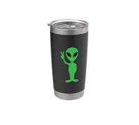 Alien Disclosre/OVNI, signo de paz UAP, diseño de círculo de cultivo Vaso térmico de acero inoxidable de doble pared
