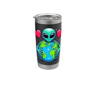Alien Earth Day Hug Hugging Planet Lover Niños Niñas Vaso térmico de acero inoxidable de doble pared