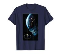 Alien: Earth FX Series Xenomorph & Logo Official Poster Art Camiseta, Hombre, Azul Marino, L