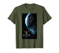 Alien: Earth FX Series Xenomorph & Logo Official Poster Art Camiseta, Hombre, Verde Oliva, XL