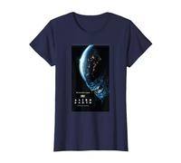 Alien: Earth FX Series Xenomorph & Logo Official Poster Art Camiseta, Mujer, Azul Marino, 3XL