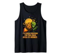 Alien en asteroide interestelar para UFO & Área 51 Amante de los Memes Camiseta sin Mangas