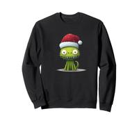 Alien Espacial con Sombrero de Navidad para los Amantes de Santa Claus Sudadera