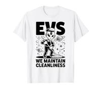 Alien EVS Mantenemos Limpieza Diseño Cósmico Conserje Camiseta