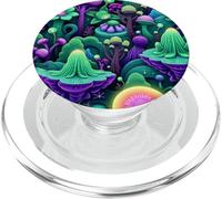 Alien Flora Surrealista Botanical Fantasy World Graphic PopSockets PopGrip para MagSafe