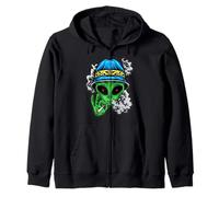 Alien Fumar Hierba Divertido Marihuana Alien UFO Cannabis 420 Sudadera con Capucha