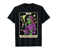 Alien Fumar Marihuana Tarot 420 Cosmic Tripper Cannabis Camiseta