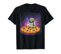 Alien Galaxy Pizza Sasquatch Space Adventure Food Lover Camiseta