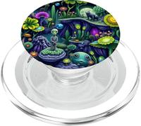 Alien Garden Fantasy Criaturas Surrealista Naturaleza Gráfico PopSockets PopGrip para MagSafe