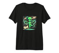 Alien Haciendo un Yoga - Yoga Pose - Espacio - Plancton Camiseta Premium
