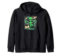 Alien Haciendo un Yoga - Yoga Pose - Espacio - Plancton Sudadera con Capucha