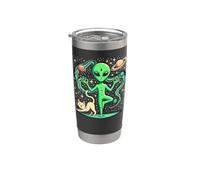 Alien Haciendo un Yoga - Yoga Pose - Espacio - Plancton Vaso térmico de acero inoxidable de doble pared