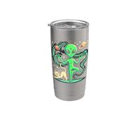 Alien Haciendo un Yoga - Yoga Pose - Espacio - Plancton Vaso térmico de acero inoxidable de doble pared