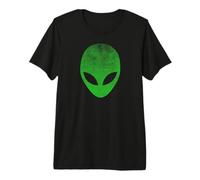 Alien Head Distressed T-Shirt I Aliens UFO Area 51 Roswell Camiseta Premium