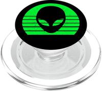Alien Head Face Retro Vintage Science-Fiction PopSockets PopGrip para MagSafe