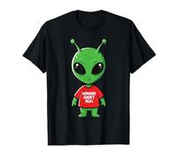 Alien Humans Arent Real Funny UFO Space Humor Hombres Mujeres Niños Camiseta