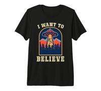Alien Hunter UFO Area 51 Believe Flying Saucer Encuentro Camiseta Premium
