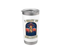 Alien Hunter UFO Area 51 Believe Flying Saucer Encuentro Vaso térmico de acero inoxidable de doble pared