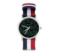 Alien Jeroglyphs Symbols - Reloj deportivo para hombre y mujer, correa de nailon, reloj analógico de cuarzo