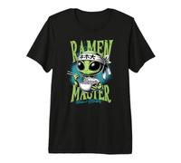Alien Karate Ramen Master, Sensei Alien con Palillos Camiseta Premium