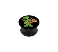 Alien Lindo con Rebanada De Pizza De Comida Rápida PopSockets PopGrip Adhesivo
