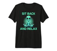 Alien Meditación Meditar Relajación Sit Back and Relax Camiseta Premium