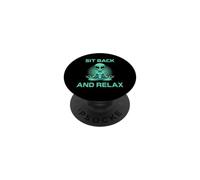 Alien Meditación Meditar Relajación Sit Back and Relax PopSockets PopGrip Adhesivo