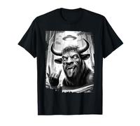 Alien Minotaur Tattoo UFO Forest Rock Hand Criatura Fantasy Camiseta