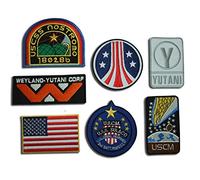 Alien Movie Weyland Nostromo USCM Colonial Marines Eagle Cosplay Fancy vestido de hierro sobre parche - Juego de 7 insignias bordadas