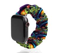 Alien Novelty - Correa elástica para reloj compatible con IWatch, divertidas correas de reloj inteligente para hombres y mujeres, 38 mm/40 mm, 42 mm/44 mm, 42mm/44mm, Poliéster, No es una piedra
