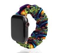 Alien Novelty - Correa elástica para reloj compatible con IWatch, divertidas correas de reloj inteligente para hombres y mujeres, 38 mm/40 mm, 42 mm/44 mm, 38mm/40mm, Poliéster, No es una piedra