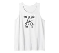 Alien Peace Love Tacos tee - Funny UFO Food Lover Tees Camiseta sin Mangas