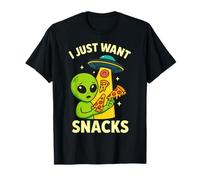 Alien Pizza Anhelo Solo Quiero Snacks Área 51 Camiseta