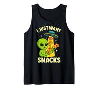 Alien Pizza Anhelo Solo Quiero Snacks Área 51 Camiseta sin Mangas